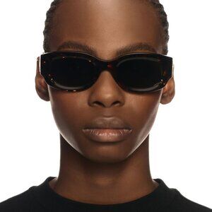 Off-White OERI14E PALMER 6055 Sunglasses Havana Oval Frame, Green Lenses